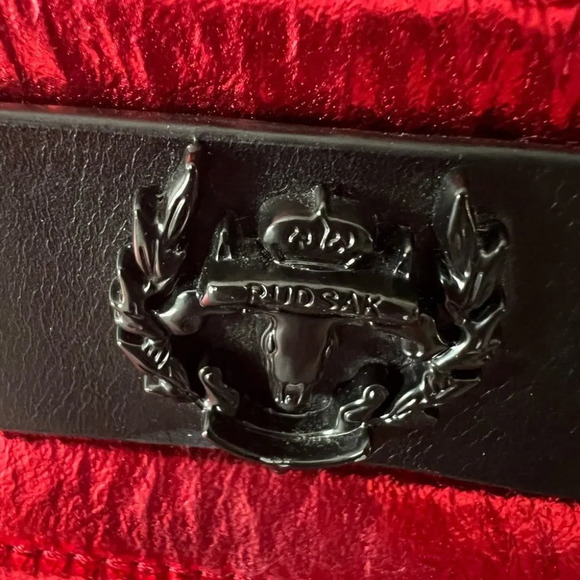 Rudsak bag pouch quilted metallic red shiny black Canadian heritage makeup purse - Picture 2 of 11